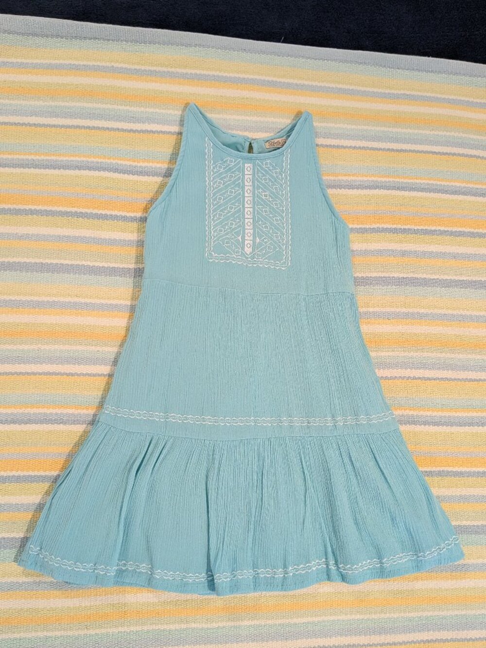 ⭐ Girl's Lucky Brand Seagreen Tiered Dress size 6X
